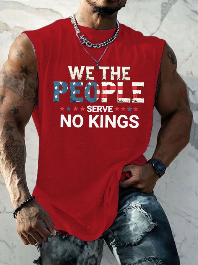Men's We The People Serve No Kings Printed Casual Tank Top