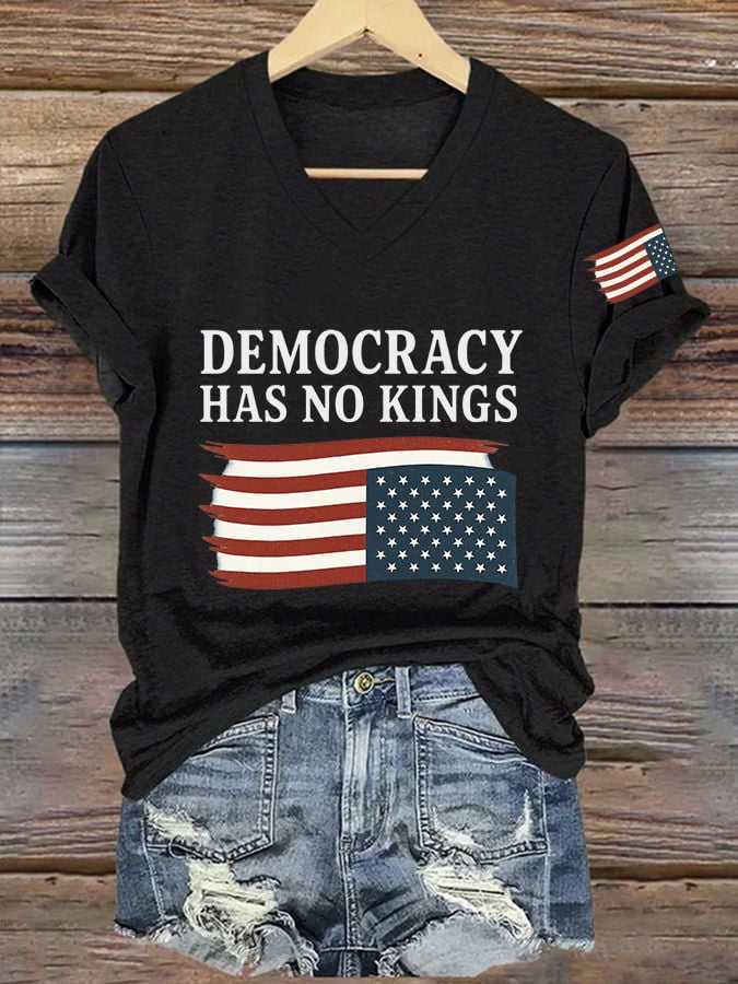 Women's No King in America Print T-Shirt