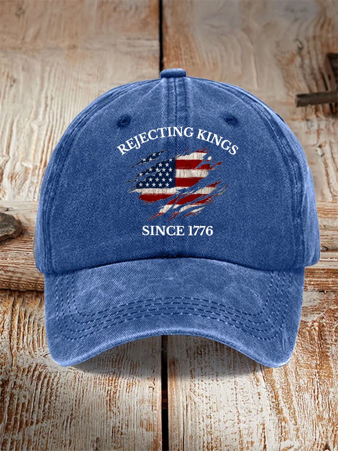 Unisex 'Rejecting Kings Since 1776 ' Printed Hat