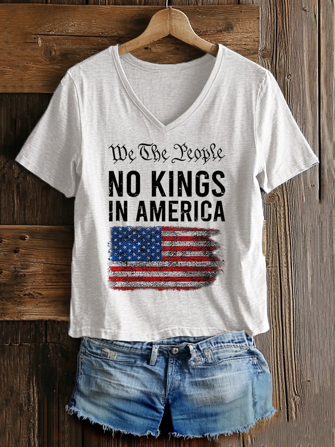 Women's Casual Fashion American Kingless Printed T-Shirt