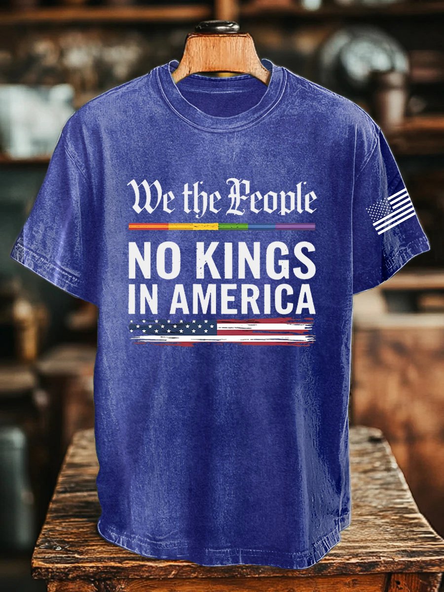 Men's fashion casual American Kingless print T-shirt
