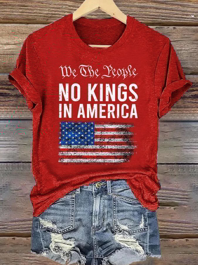 Women's No Kings In America Print T-Shirt