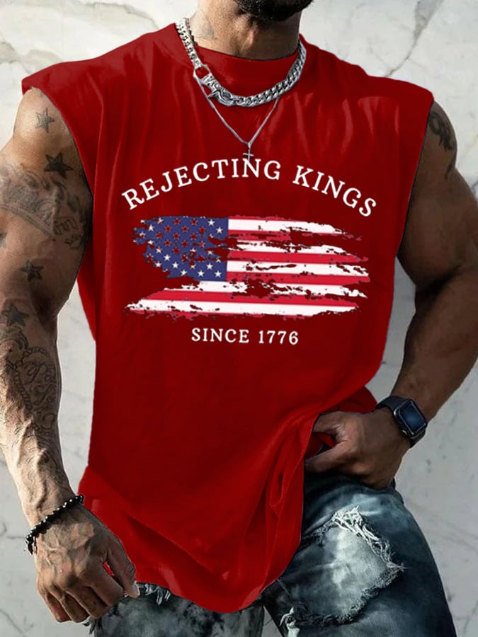 Men's Rejecting Kings Since 1776 Printed Tank Top