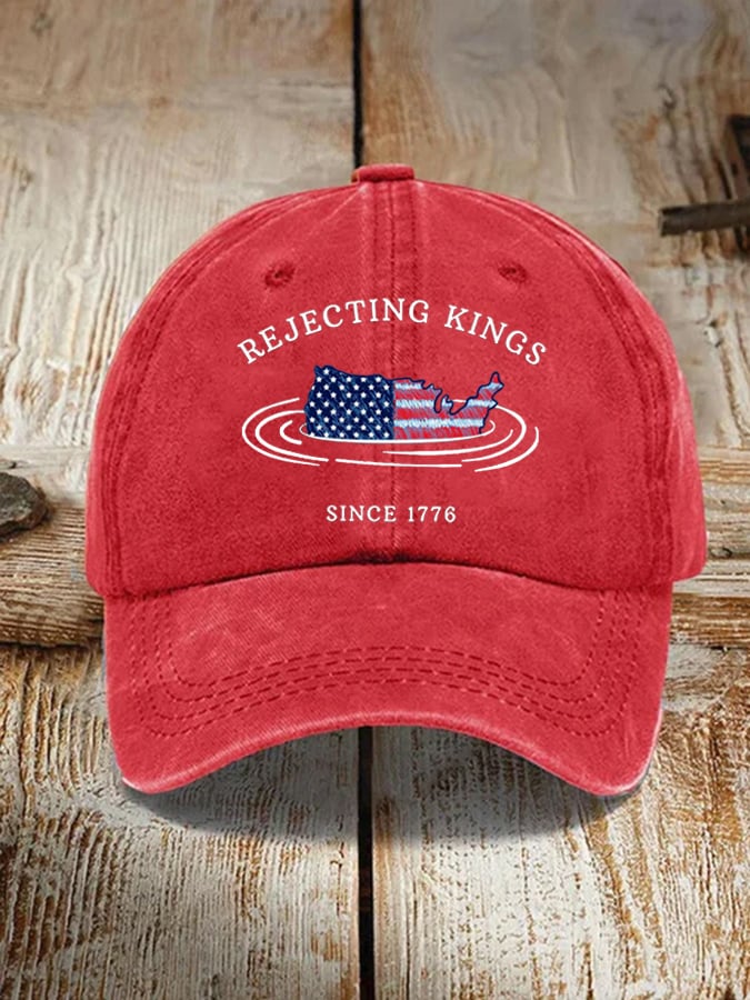 Unisex 'Rejecting Kings Since 1776 ' Printed Hat