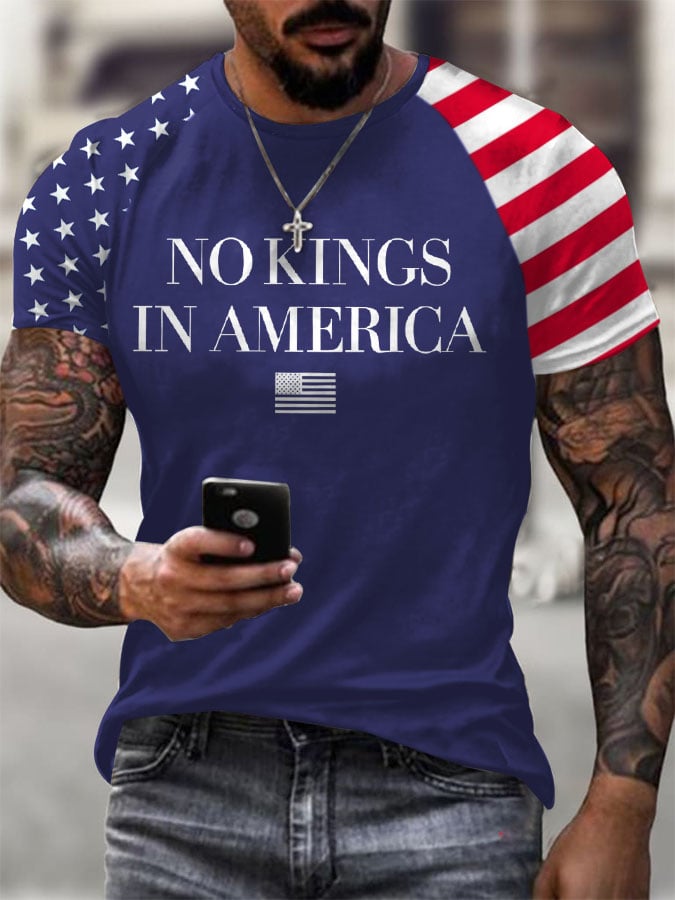 Men's No Kings in America Print Short Sleeve T-Shirt