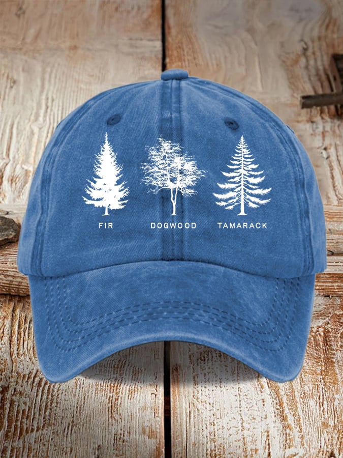 Unisex casual FDT tree washed cotton hat
