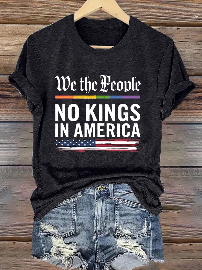 Women's Fashion Casual American Kingless Print T-Shirt