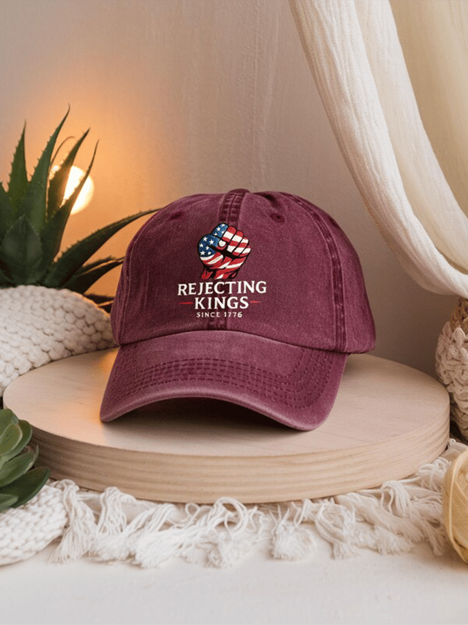 Unisex 'Rejecting Kings Since 1776 ' Printed Hat