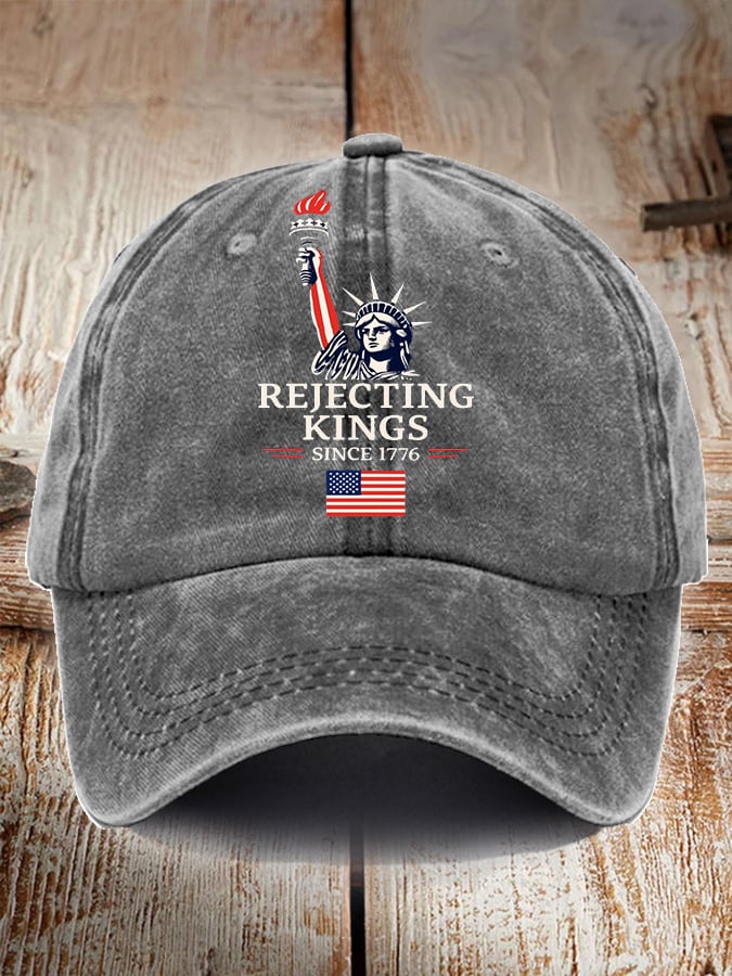 Unisex 'Rejecting Kings Since 1776 ' Printed Hat