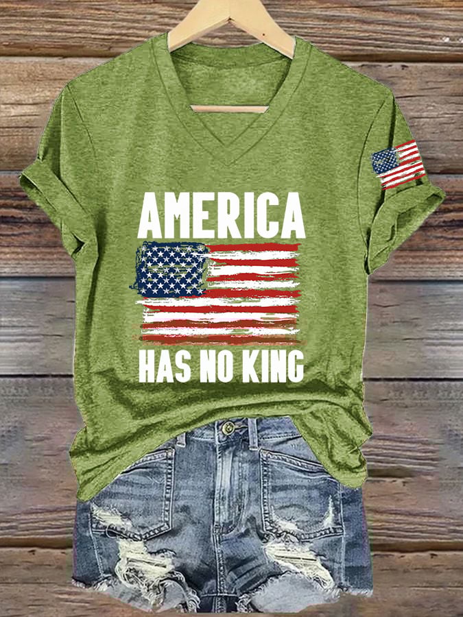 Women's No King in America Print T-Shirt