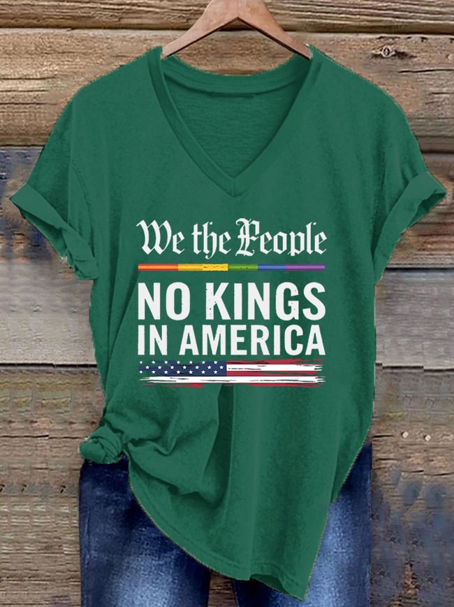 Women's Fashion Casual American Kingless Print T-Shirt