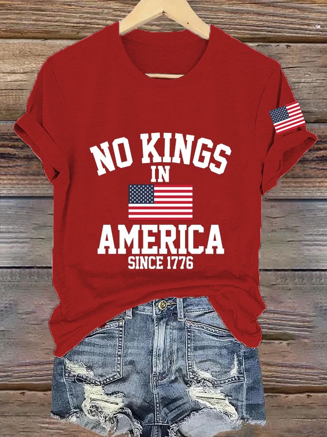Women's No King in America Print T-Shirt