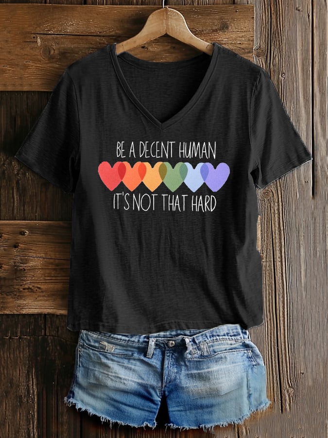 Women's Fashion Casual Be A Righteous Person Printed Fdt Short-Sleeved T-Shirt