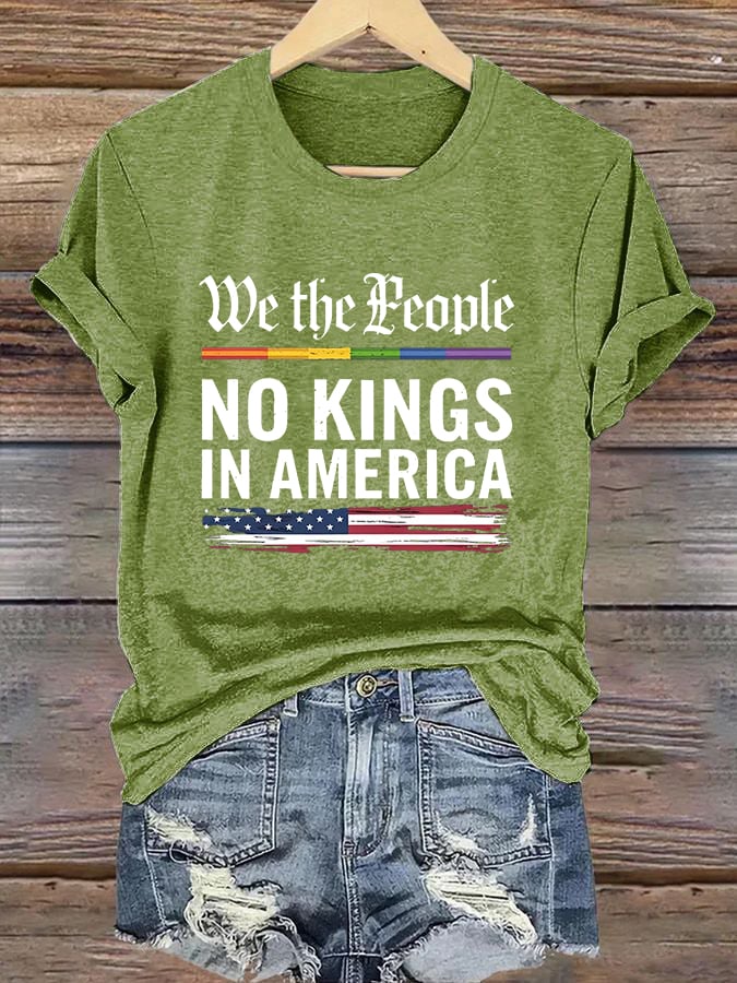 Women's Fashion Casual American Kingless Print T-Shirt