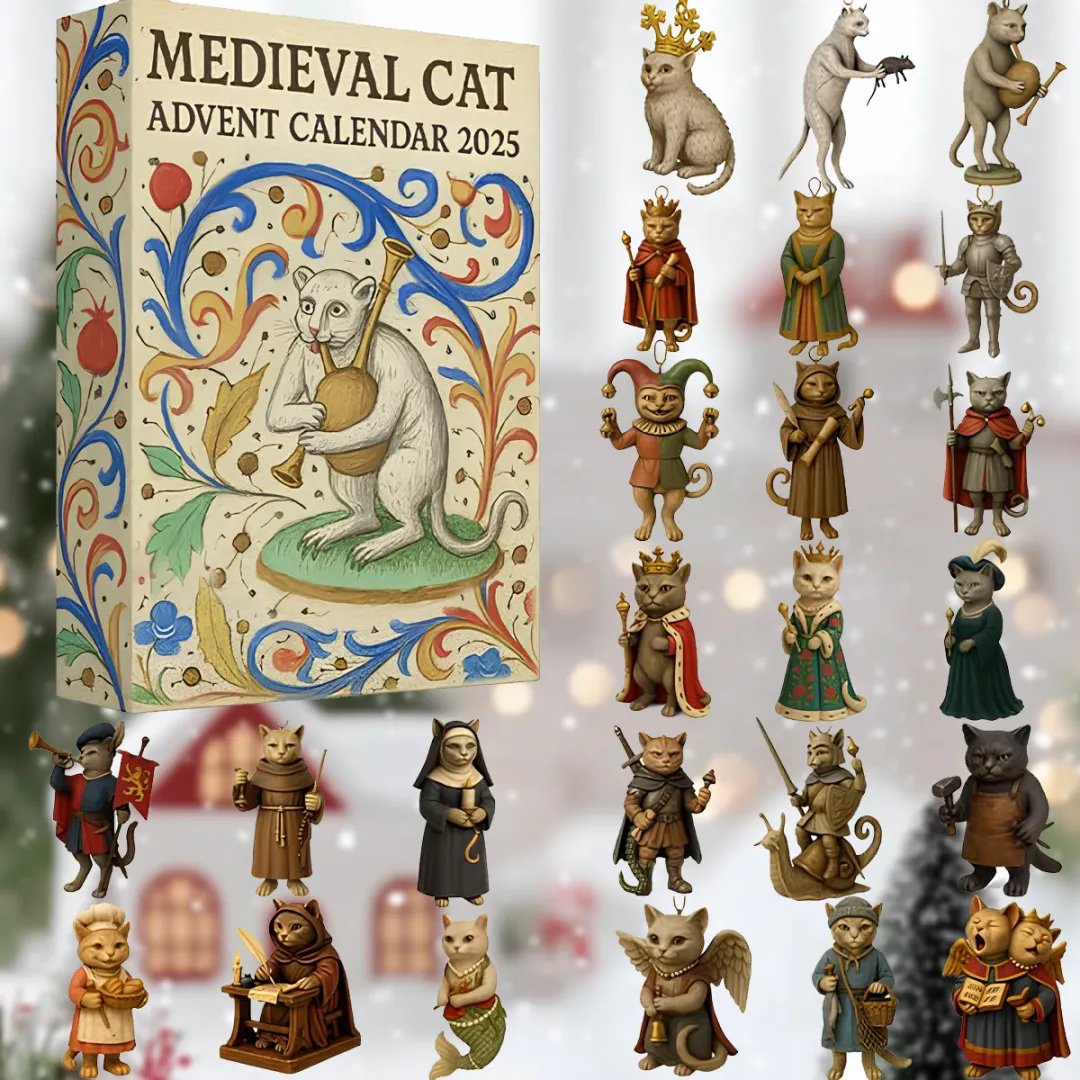 🎄-Medieval Cat Advent Calendar 2025✨24 Days of Cat Armor, Royal Charm & Holiday Surprises!