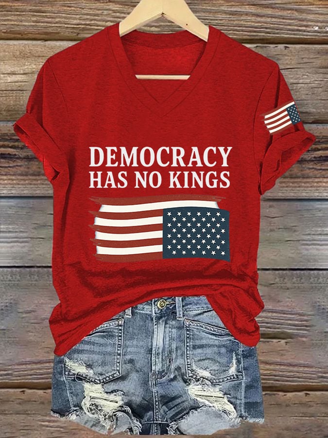 Women's No King in America Print T-Shirt