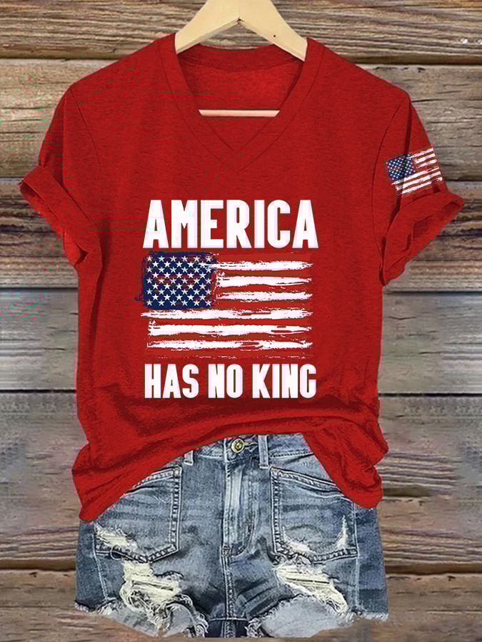 Women's No King in America Print T-Shirt