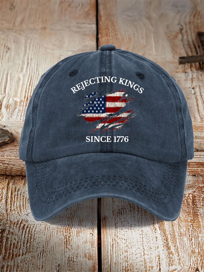 Unisex 'Rejecting Kings Since 1776 ' Printed Hat