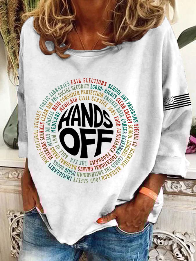 Women's FDT  “Hands Off” Print Casual Sweatshirt