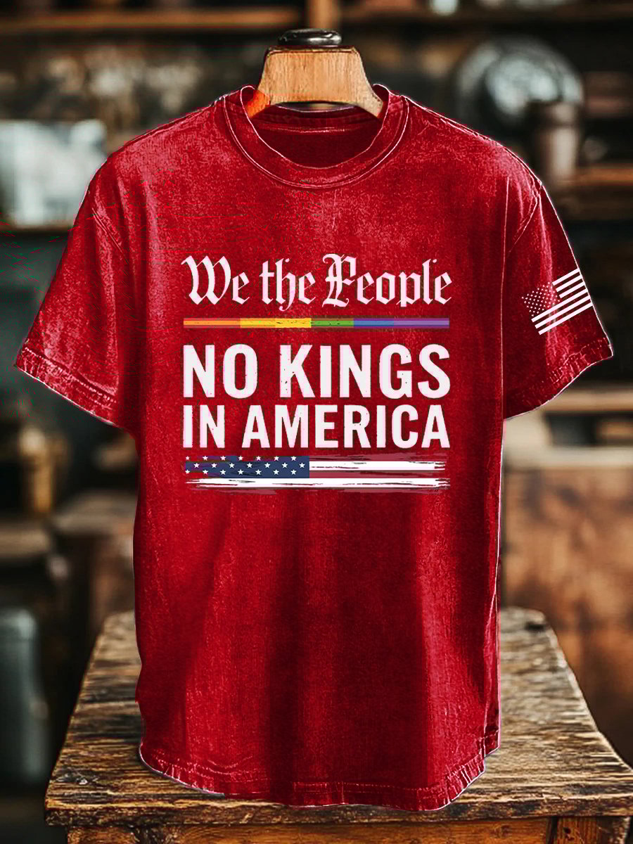 Men's fashion casual American Kingless print T-shirt