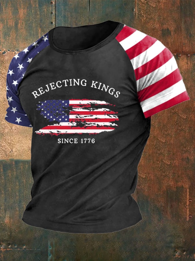 Men's Rejecting Kings Since 1776 Print Short Sleeve T-Shirt