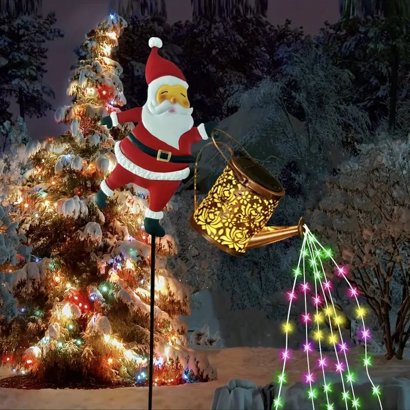 Santa Watering Can Light – Brighten Your Garden with Holiday Magic!✨