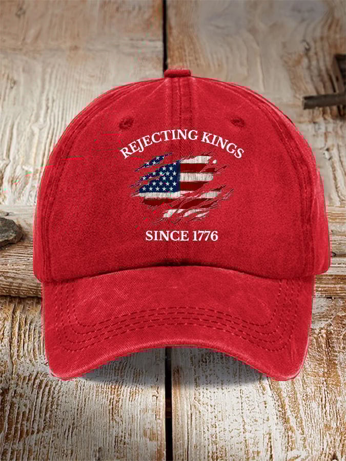 Unisex 'Rejecting Kings Since 1776 ' Printed Hat