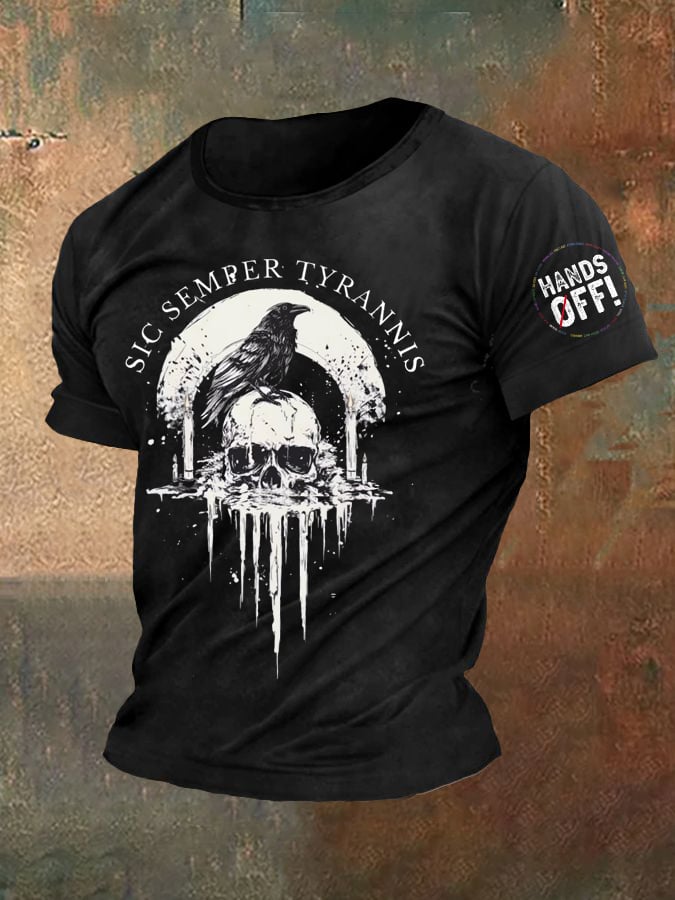 Men's casual crow T-shirt