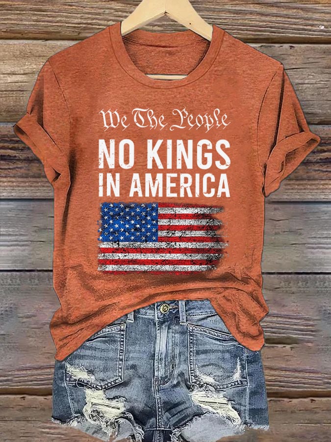 Women's No Kings In America Print T-Shirt