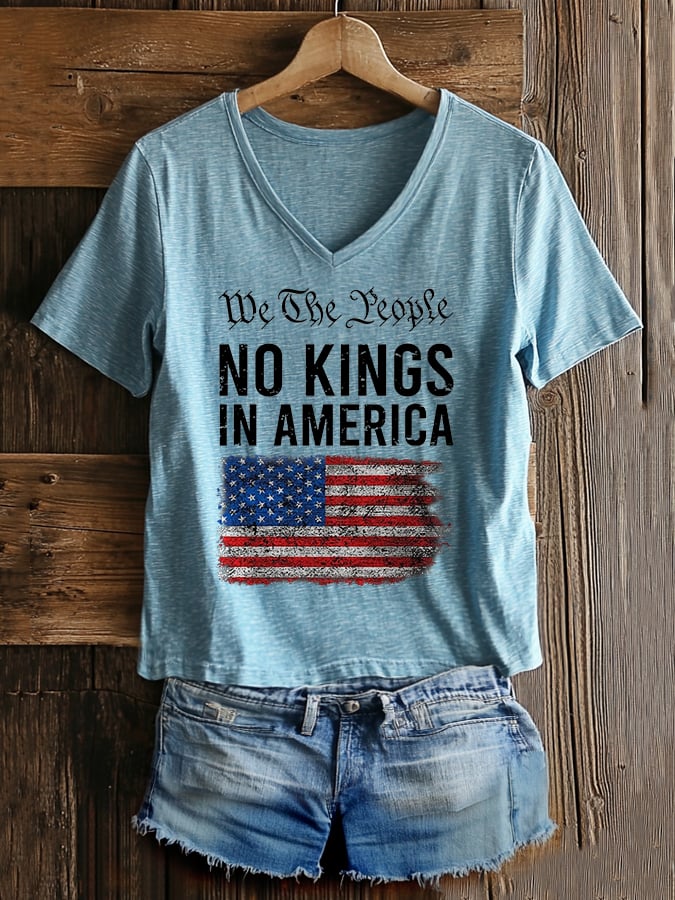 Women's Casual Fashion American Kingless Printed T-Shirt