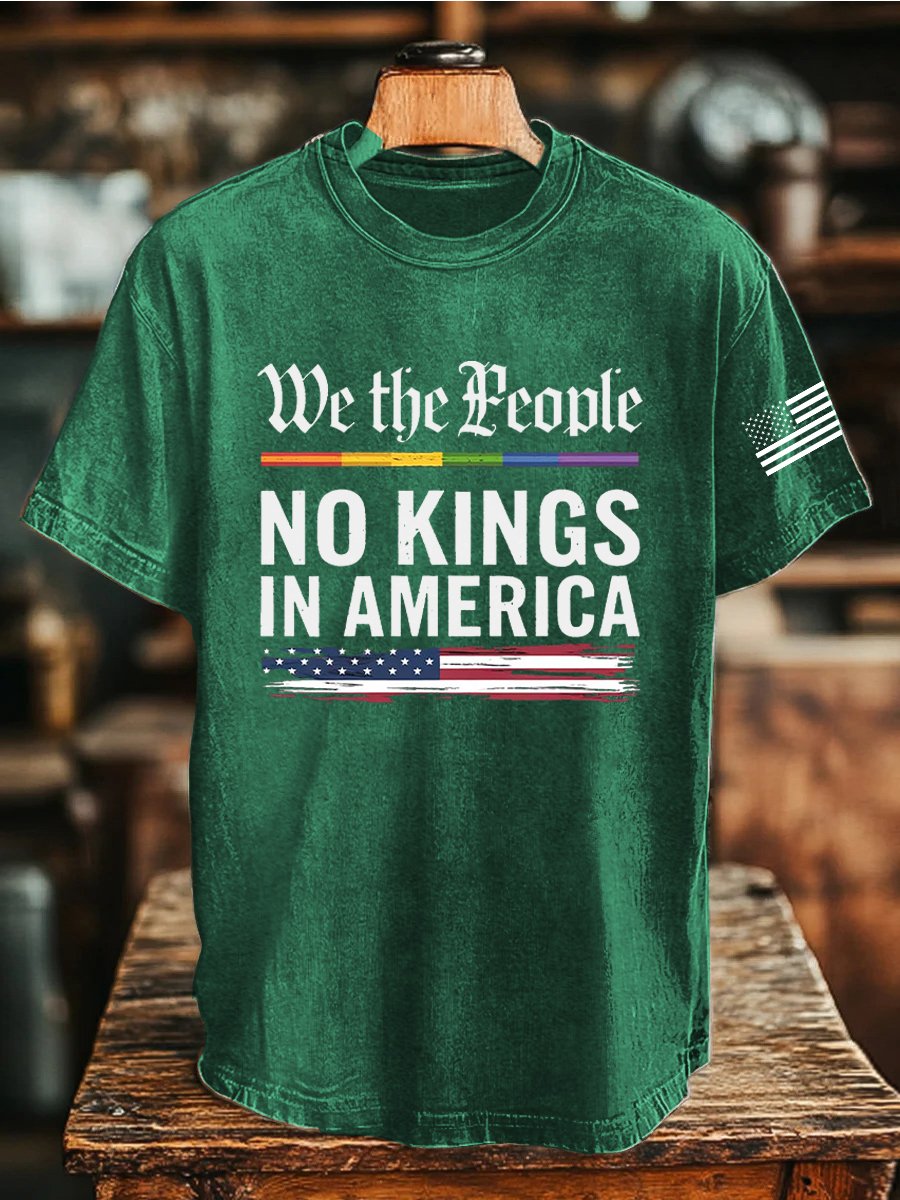 Men's fashion casual American Kingless print T-shirt
