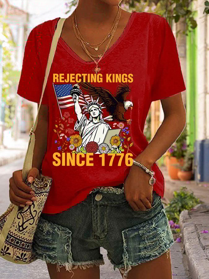 Women's Casual Fashion Fdt Reject The King T-Shirt