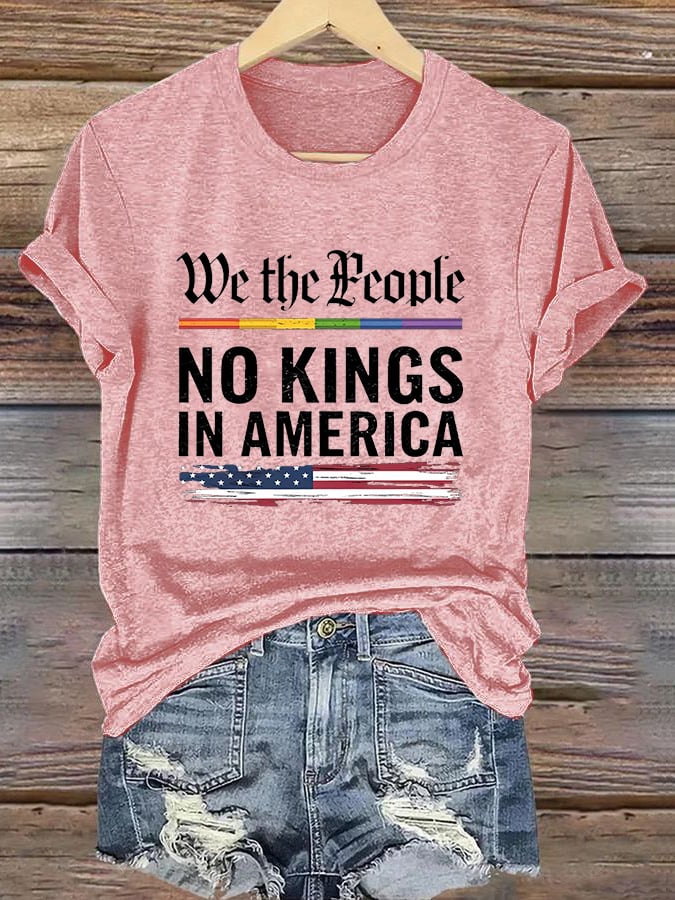 Women's Fashion Casual American Kingless Print T-Shirt
