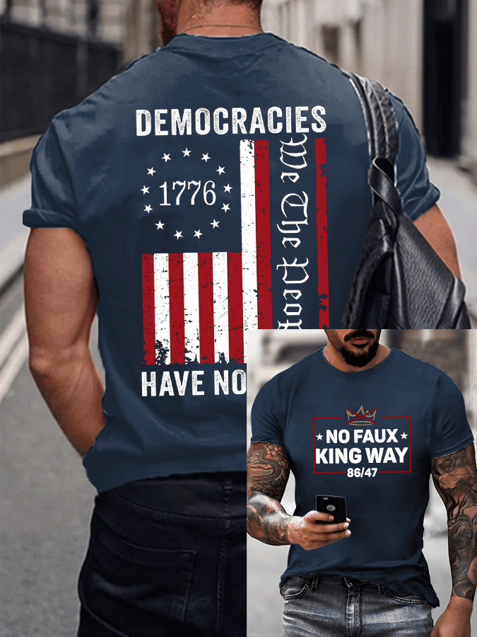 Men's No Faux King Way 86/47 Printed Casual T-Shirt