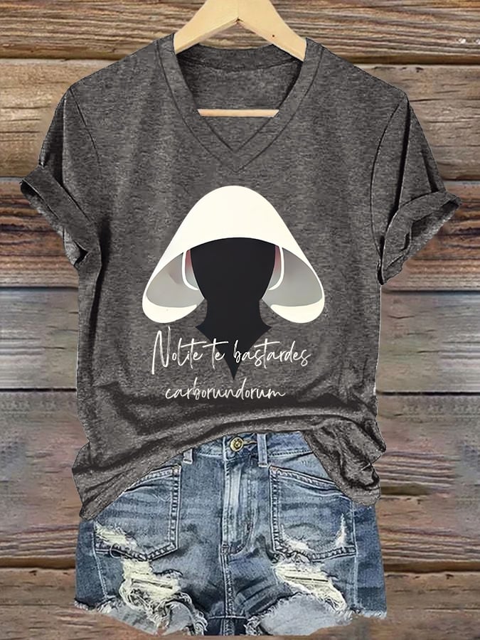 V-Neck Retro Nolite Te Bastardes Carborundorum Don’t Let The Bastards Grind You Down Print T-Shirt
