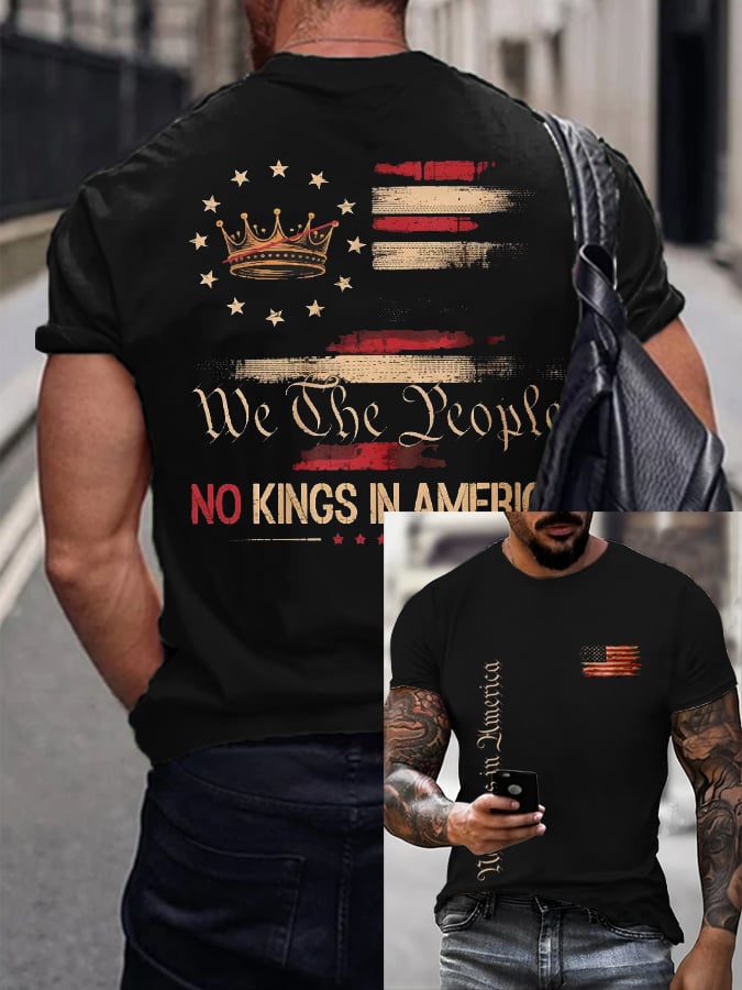 Men's “We The People No Kings In America” Printed T-shirt