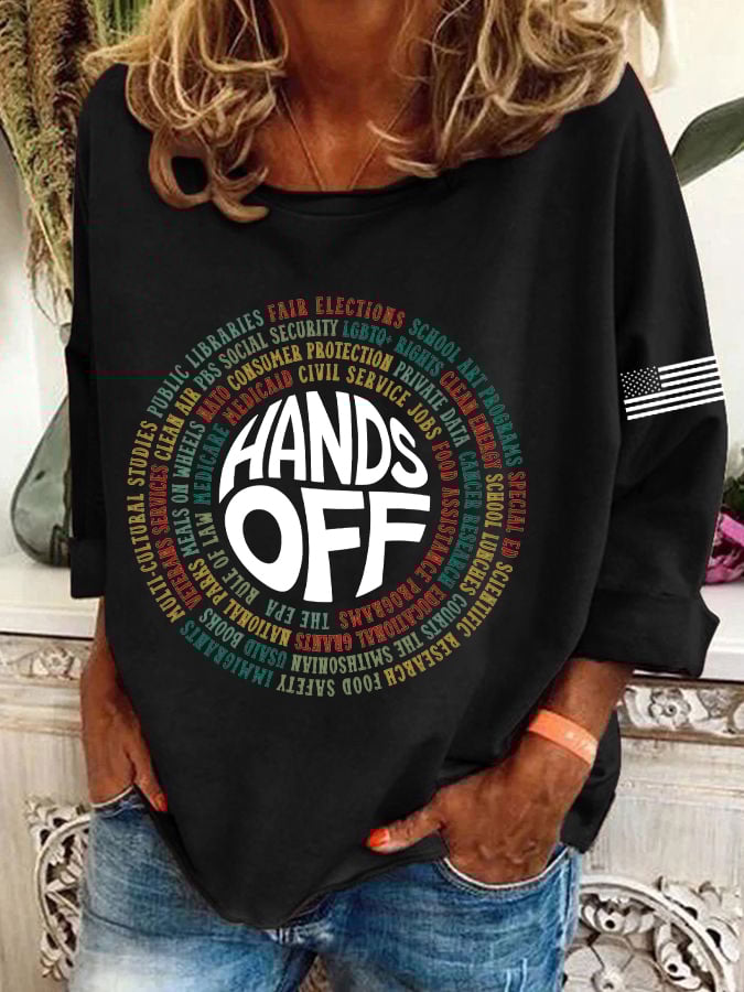 Women's FDT  “Hands Off” Print Casual Sweatshirt