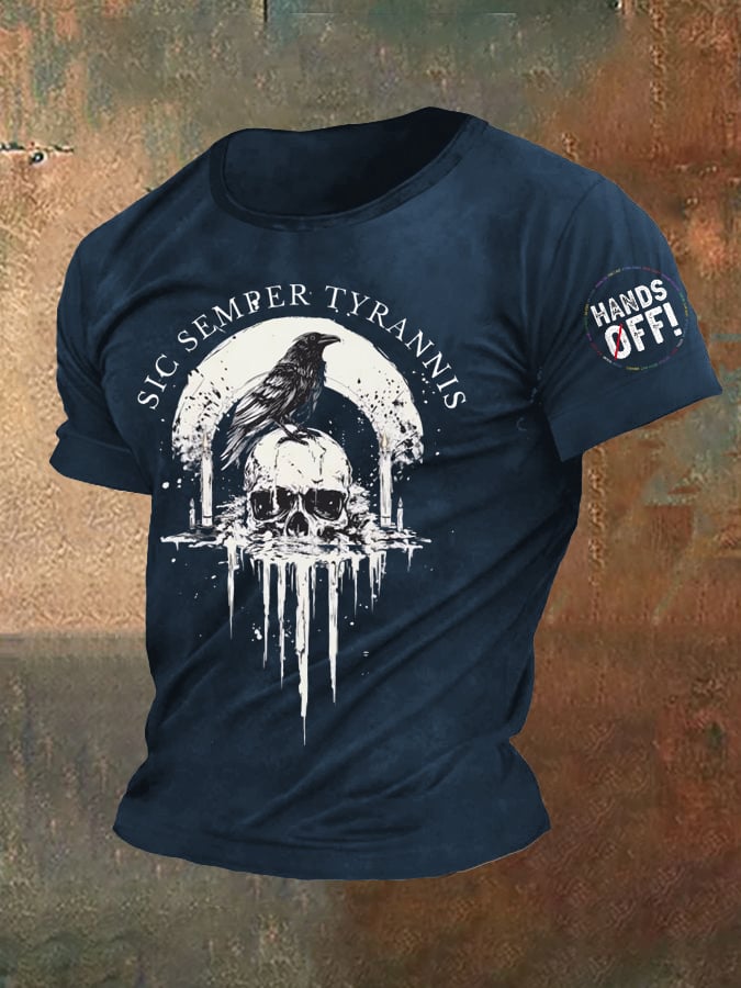 Men's casual crow T-shirt