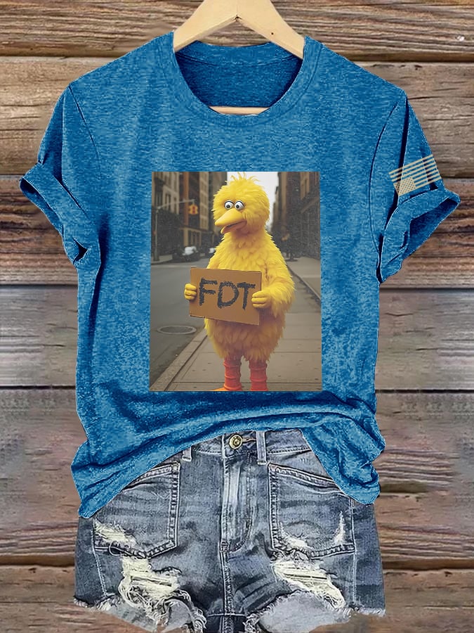 Retro FDT Print T-Shirt