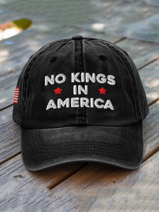 Unisex Independence Day Flag FDT NO KINGS IN AMERICA Printed Hat