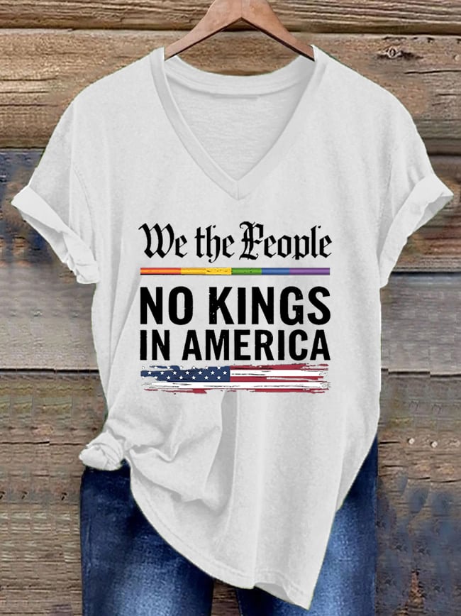 Women's Fashion Casual American Kingless Print T-Shirt