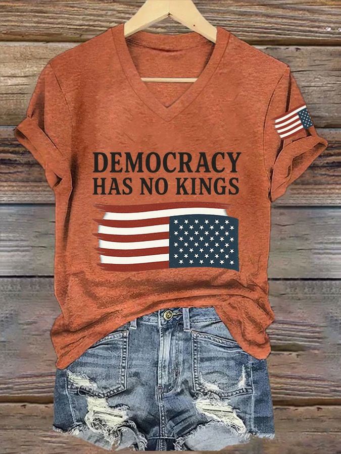 Women's No King in America Print T-Shirt
