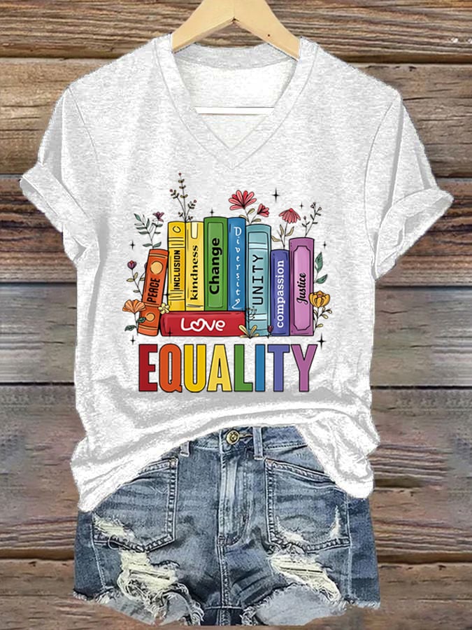 Women's Peace, Inclusiveness, Friendship And Fairness Print Short Sleeve T-Shirt