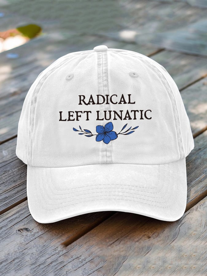 Unisex Floral Radicalized By Basic Decency Washed Cotton Hat