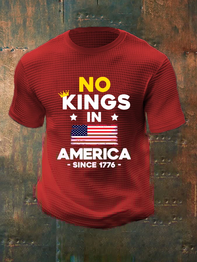 Men's “No King in America Since 1776” Waffle T-Shirt