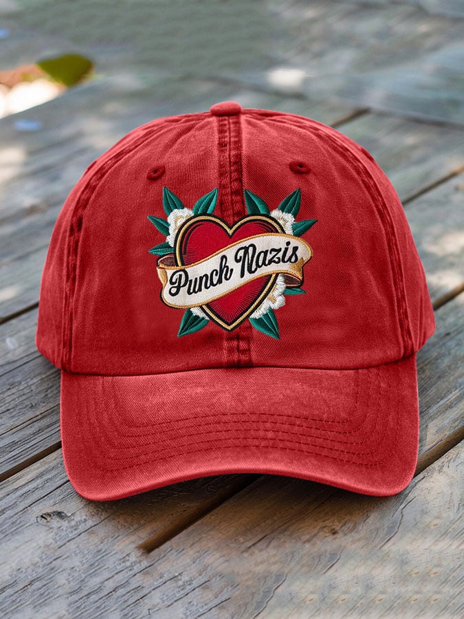 Unisex washed cotton FDT tax-fighting embroidered hat