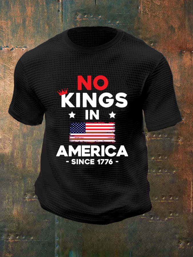 Men's “No King in America Since 1776” Waffle T-Shirt