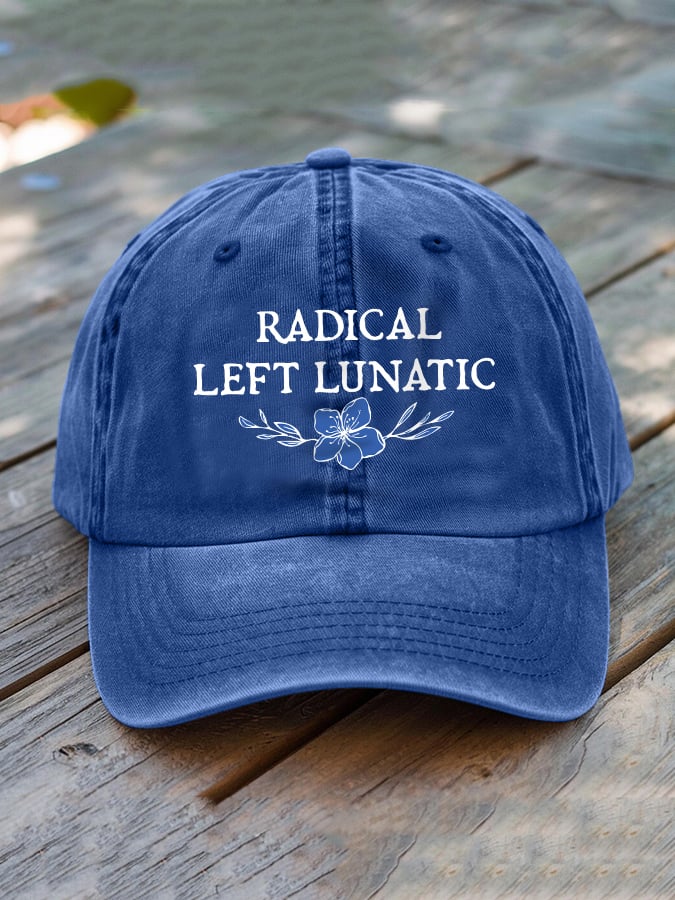 Unisex Floral Radicalized By Basic Decency Washed Cotton Hat