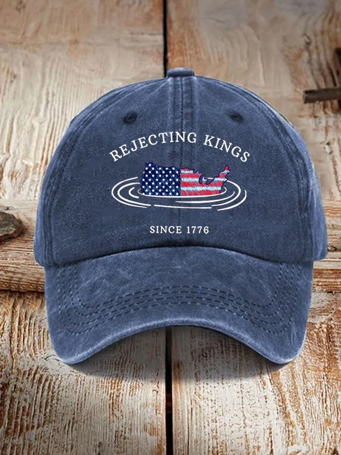 Unisex 'Rejecting Kings Since 1776 ' Printed Hat