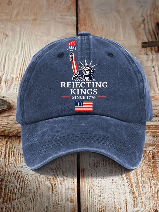 Unisex 'Rejecting Kings Since 1776 ' Printed Hat